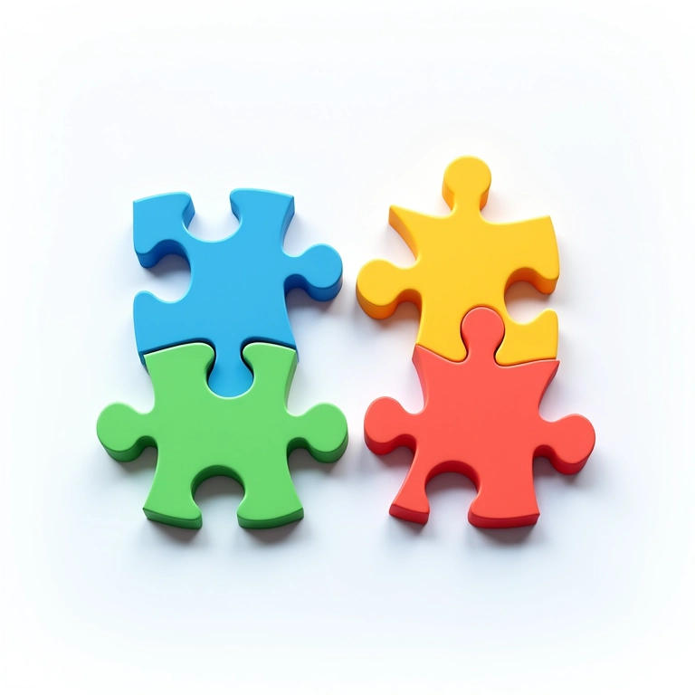 Tipos de joint ventures representados como peças de quebra-cabeça.