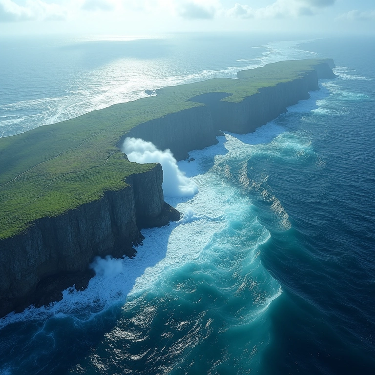 Topografia costeira amplificando a força de um tsunami.