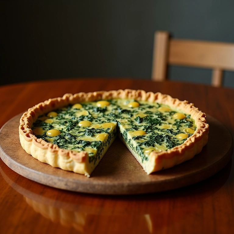 Torta de espinafre prática e deliciosa.