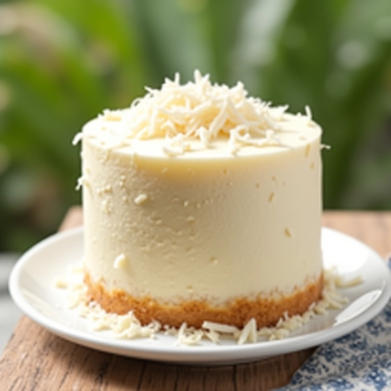 Torta de liquidificador de coco com coco ralado.