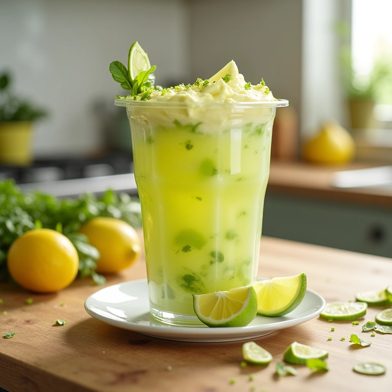 Torta de liquidificador de limão com raspas.