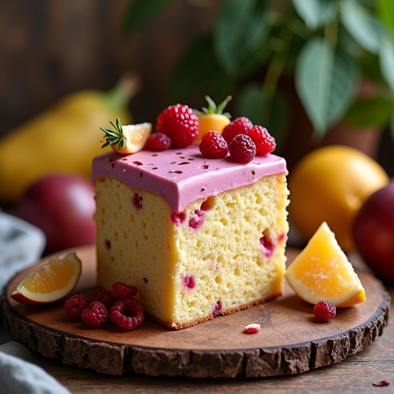 Torta de liquidificador Romeu e Julieta (queijo e goiabada).