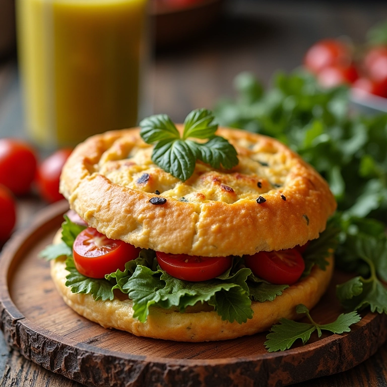 Torta de liquidificador vegana com legumes e tofu.