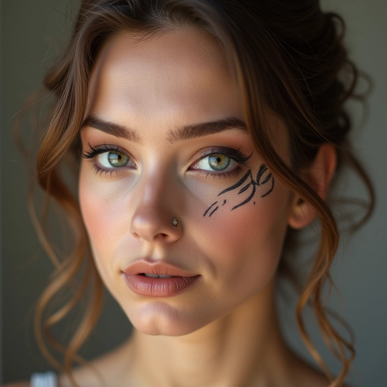 Traço principal com delineador para fox eyes.