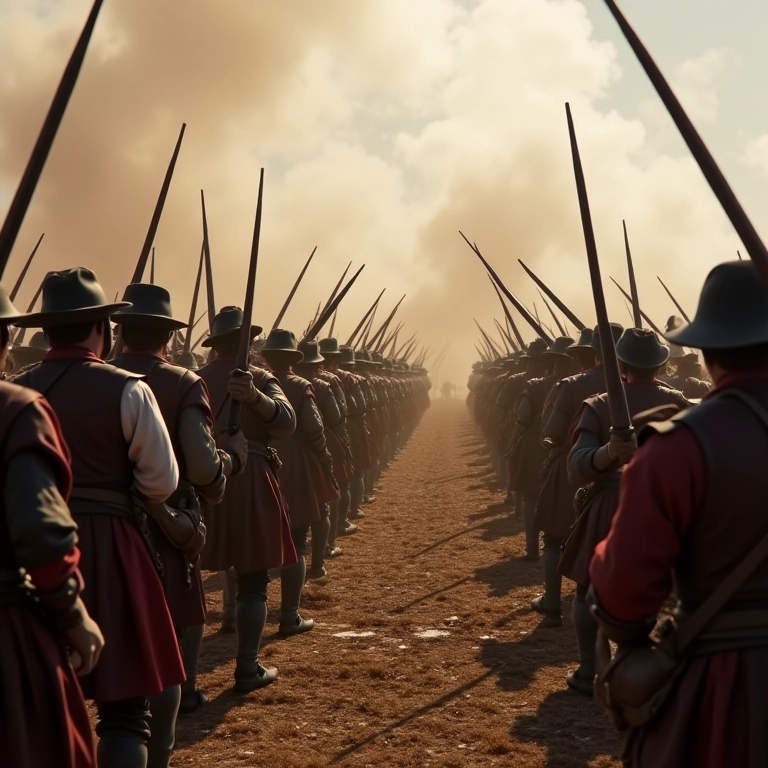 Transformações militares com o uso da pólvora.