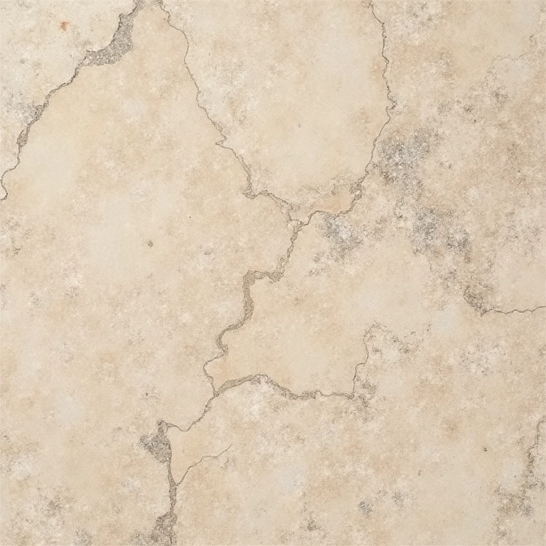 Travertino com acabamento bruto, exibindo sua textura natural e apelo rústico.