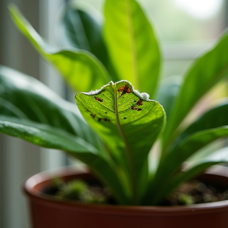 Tripes atacando planta dentro de casa.