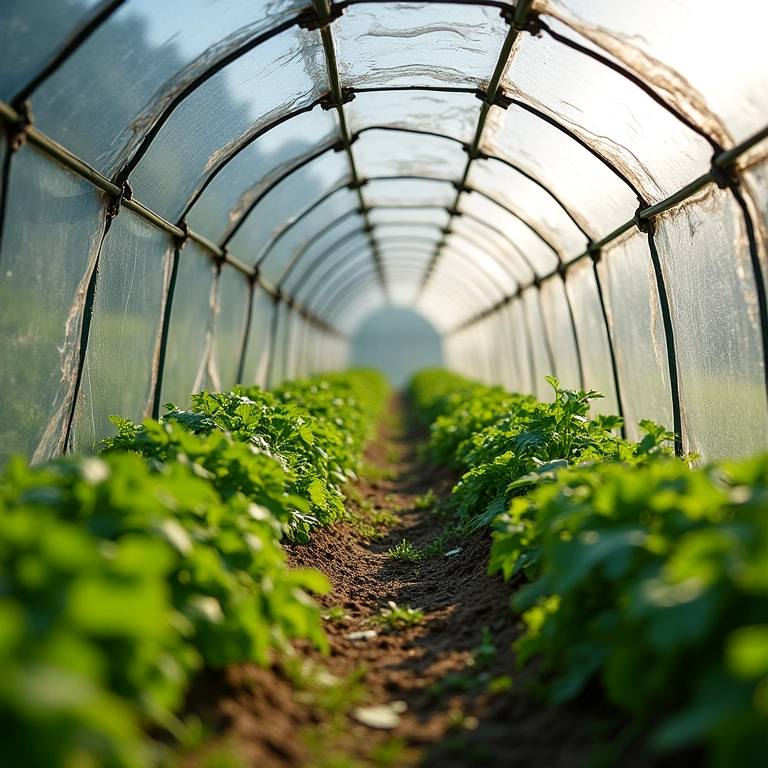 Túnel no verão com ventilação.