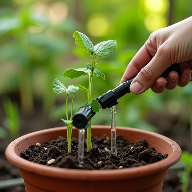 Tutorial ilustrando a montagem de um sistema de irrigação capilar caseiro.