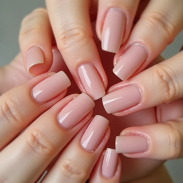 Unhas baby color com francesinha moderna.