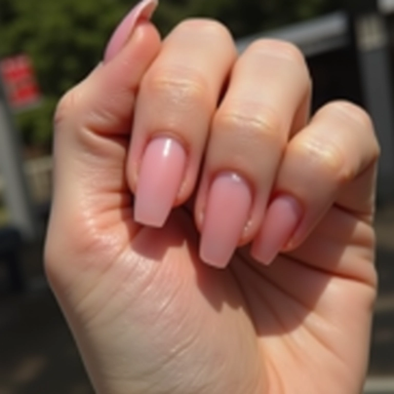 Unhas de gel com durabilidade impressionante após semanas de uso.