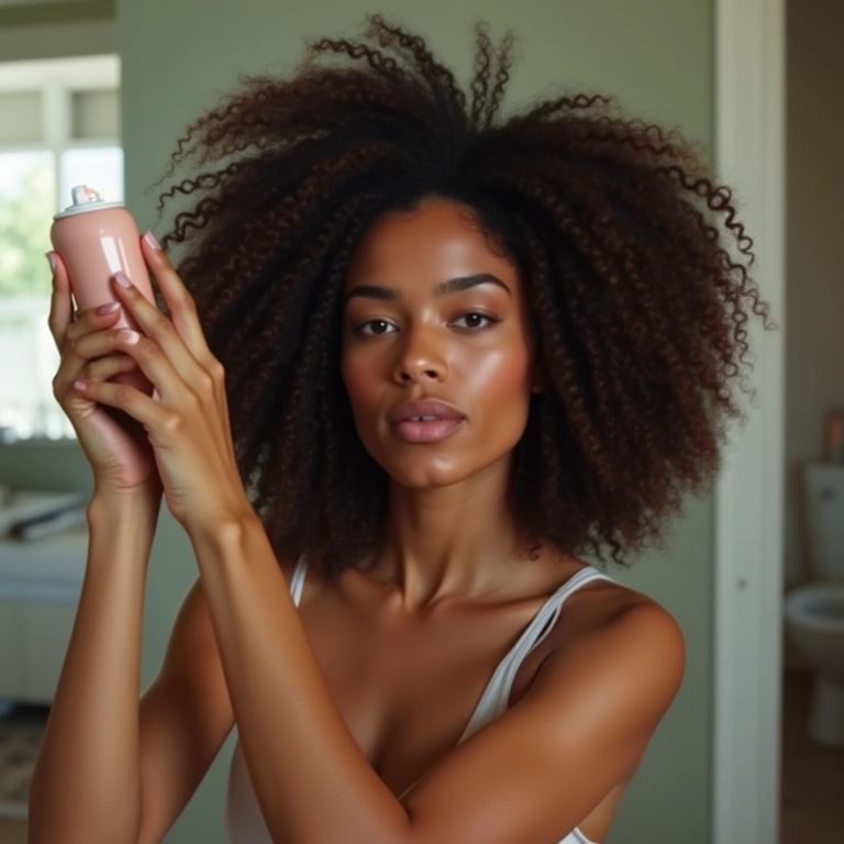 Usando mousse para dar volume aos cachos no day after.