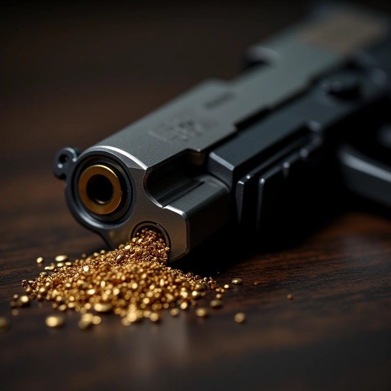 Uso da pólvora em armas de fogo modernas.