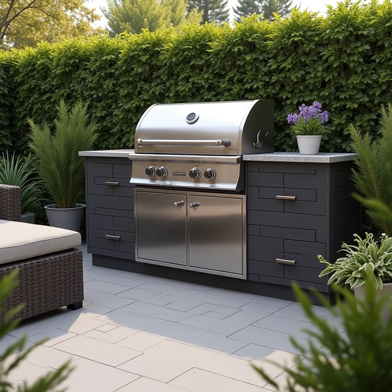 Vantagens de uma churrasqueira pré-moldada em um design de pátio moderno.