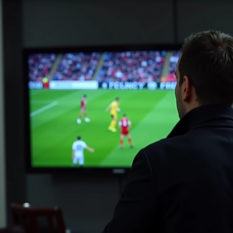 VAR revisando possível pênalti: lance polêmico em análise.