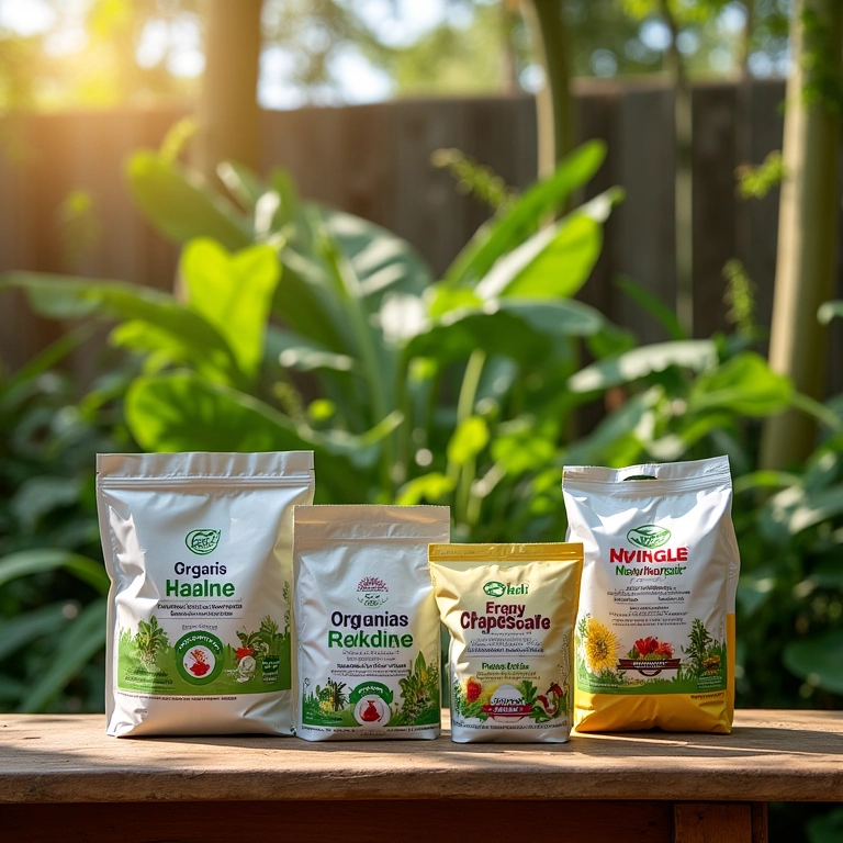 Variedade de opções para adubação de plantas.