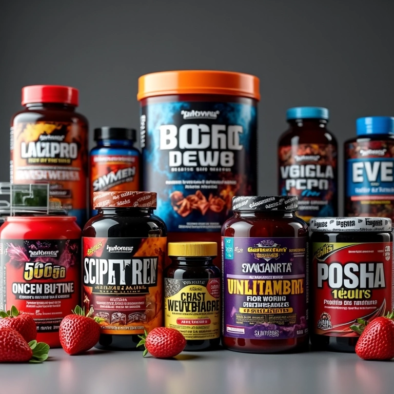 Variedade de tipos de creatina.