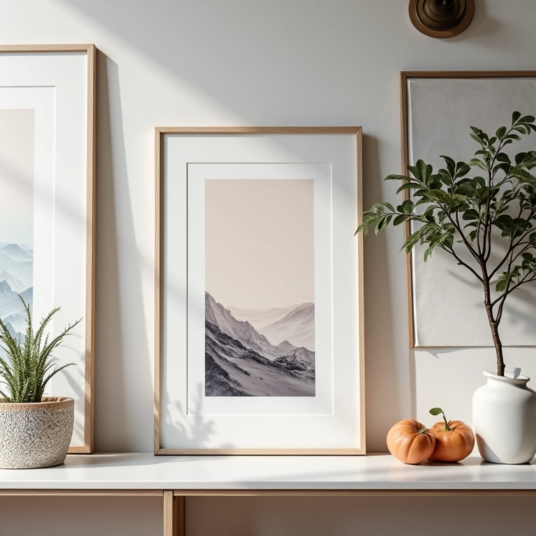 Variedade e acessibilidade: loja de decoração com quadros diversos.