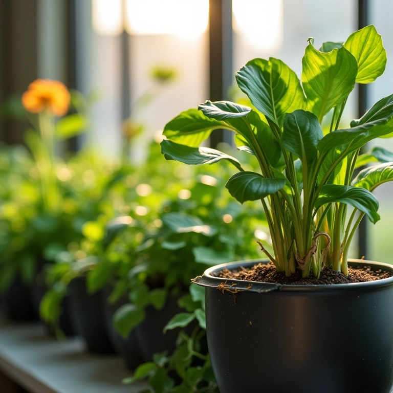 Vaso Autoirrigável Nutriplan na horta.