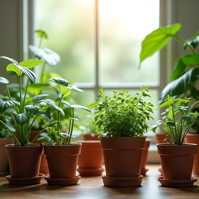 Vasos Autoirrigáveis da Marca [Marca] com plantas.