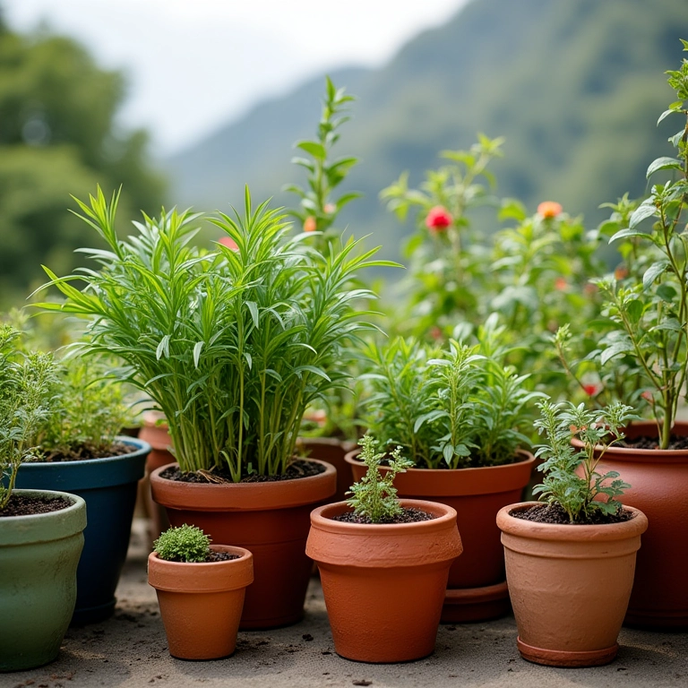 Vasos e jardineiras adequados para horta em laje.