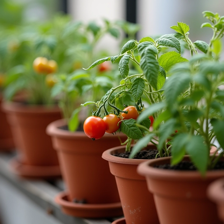 Vasos ideais para tomate cereja.