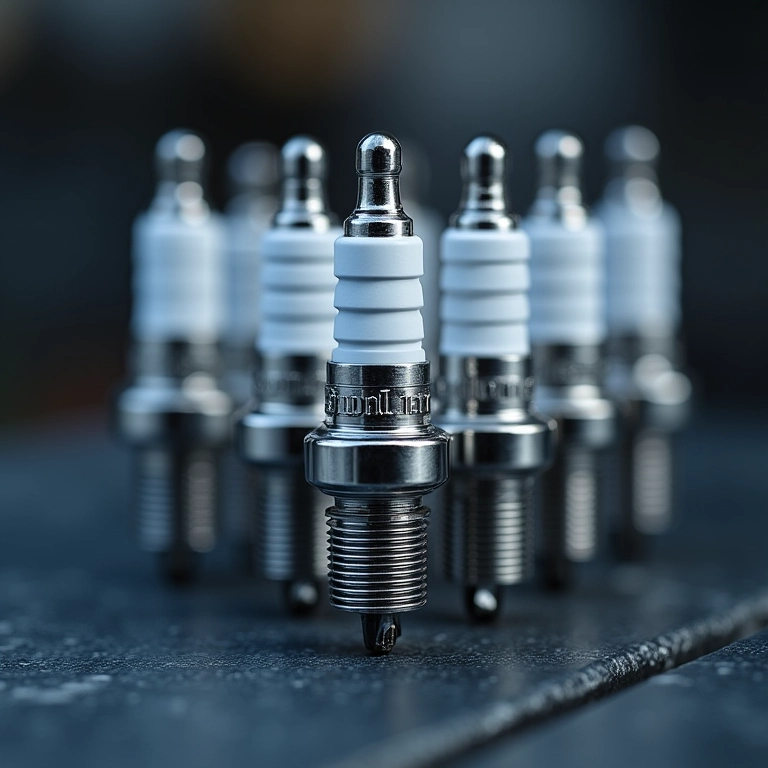 Velas de iridium Denso dispostas com precisão.