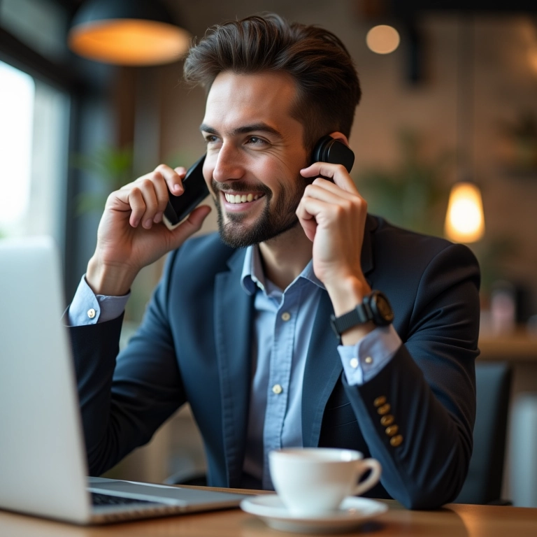 Vendedor fazendo acompanhamento pós-venda.