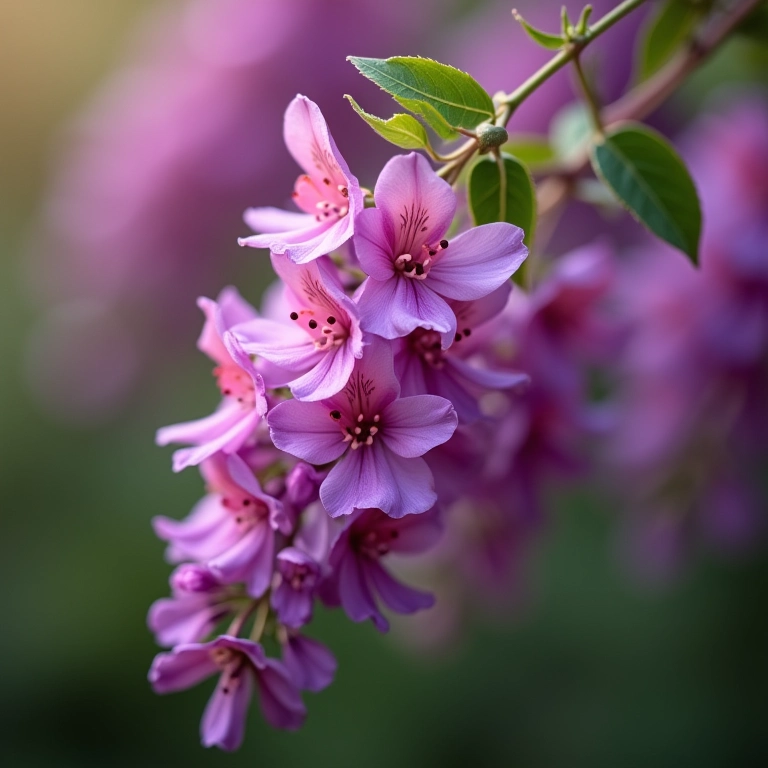 Verbena em cachos floridos e delicados.