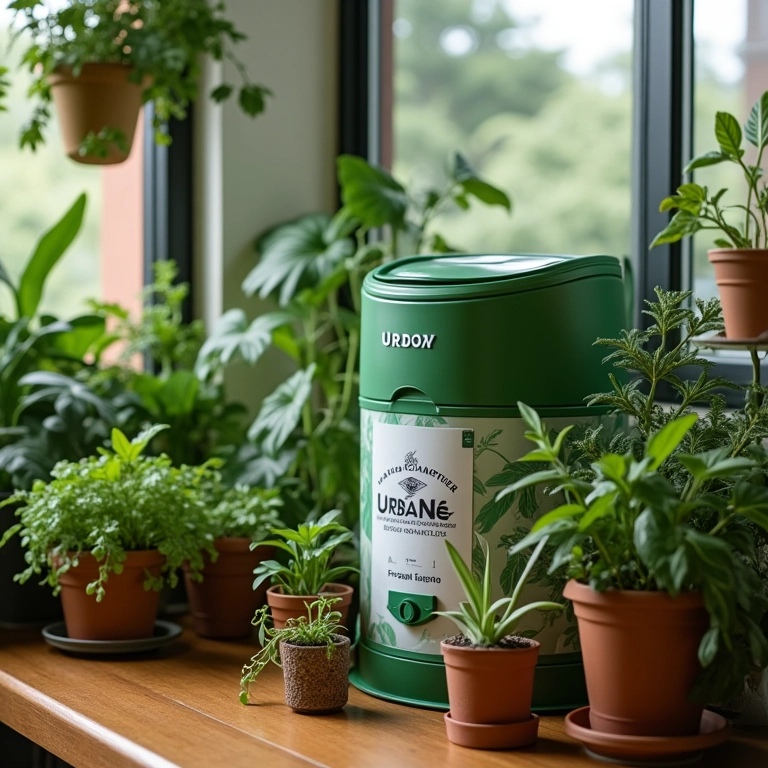 Vermicompostador UrbaNeo em apartamento moderno.