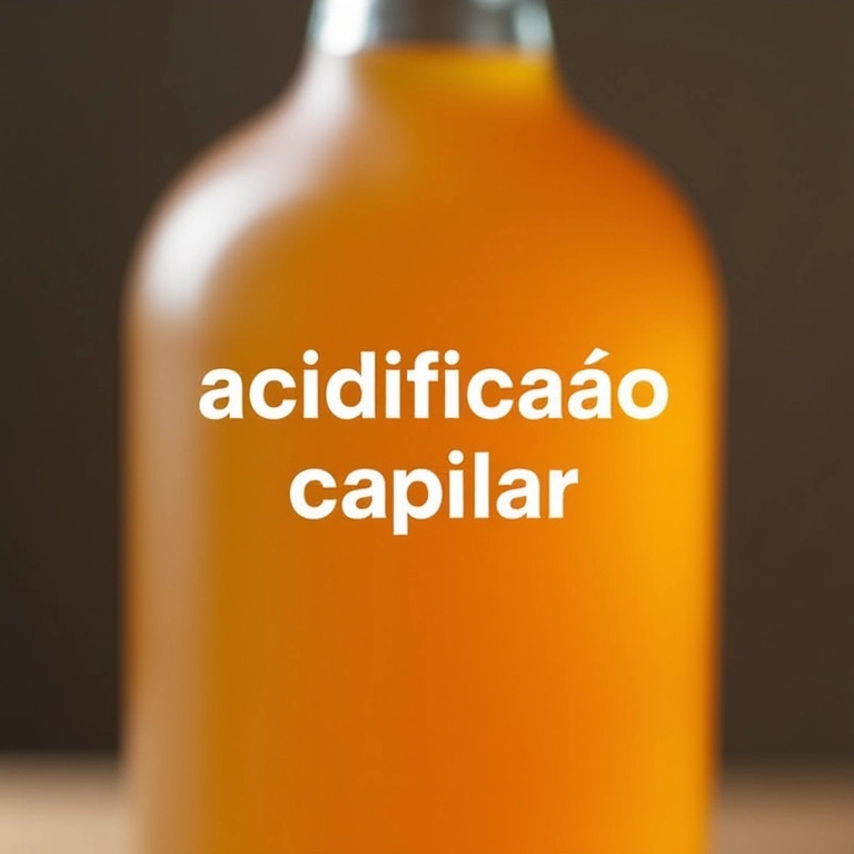 Vinagre de maçã para acidificação capilar.