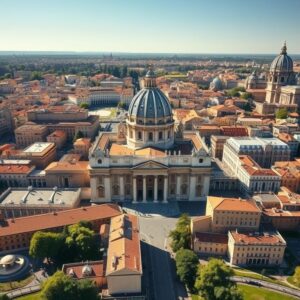 Qual O Menor País Do Mundo Vaticano Uma Surpresa Geográfica Vista aérea da Cidade do Vaticano com a Basílica de São Pedro em destaque.