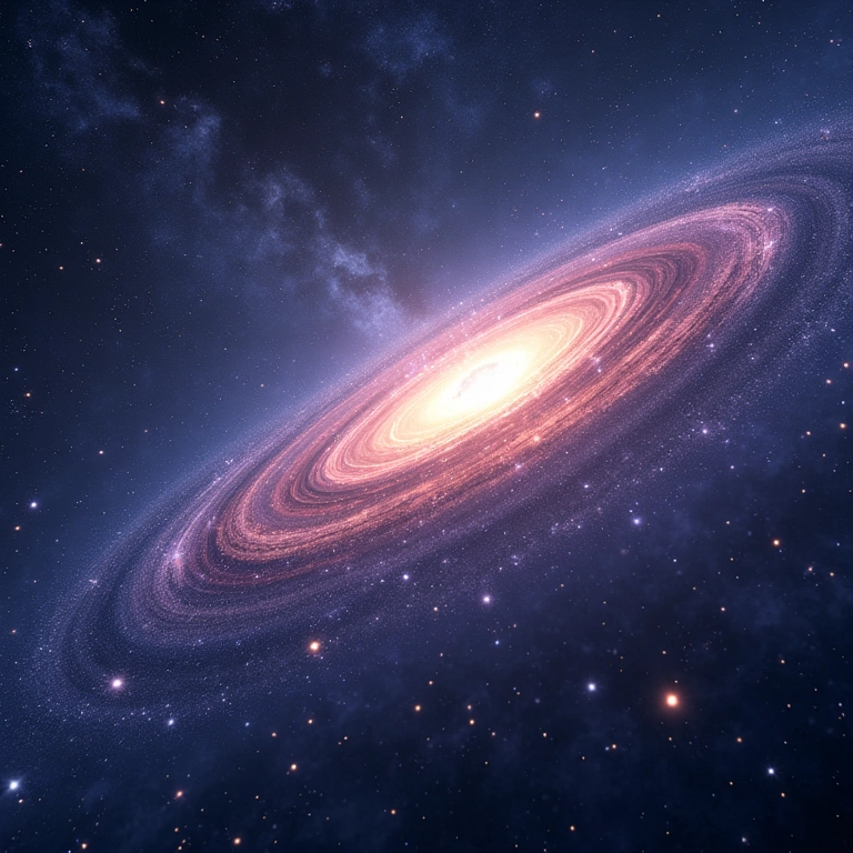 Visualização da equação de Einstein em um cenário cósmico, relacionada à energia escura.