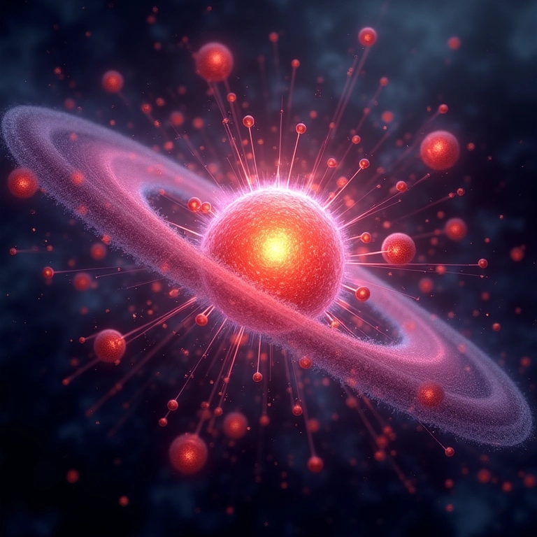 Visualização da força nuclear forte dentro de um próton.