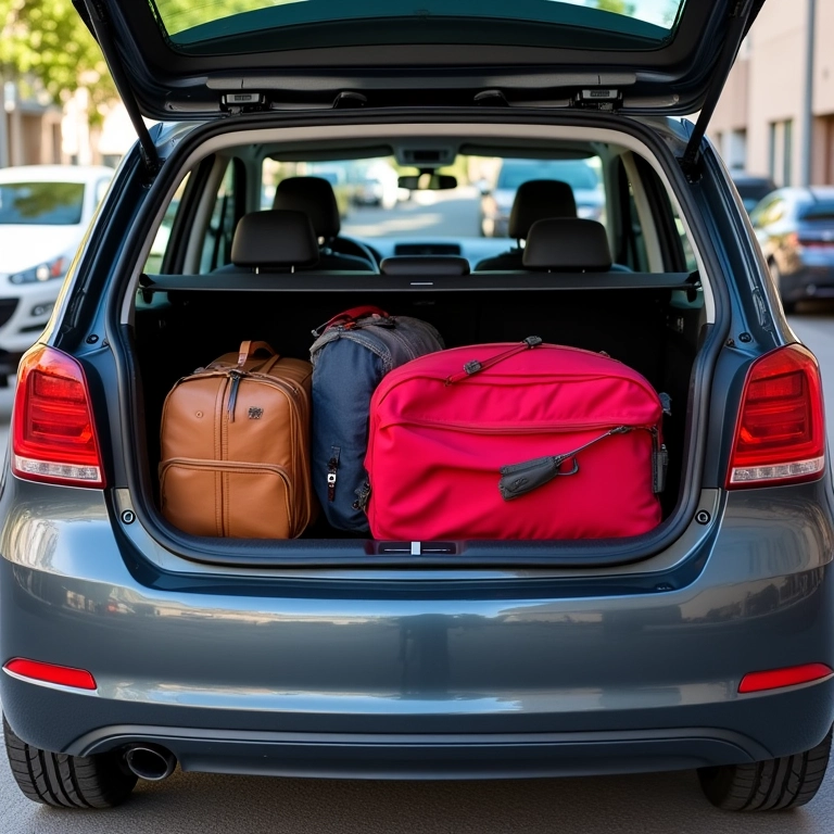 Volkswagen Polo 2025 com espaço para bagagem.