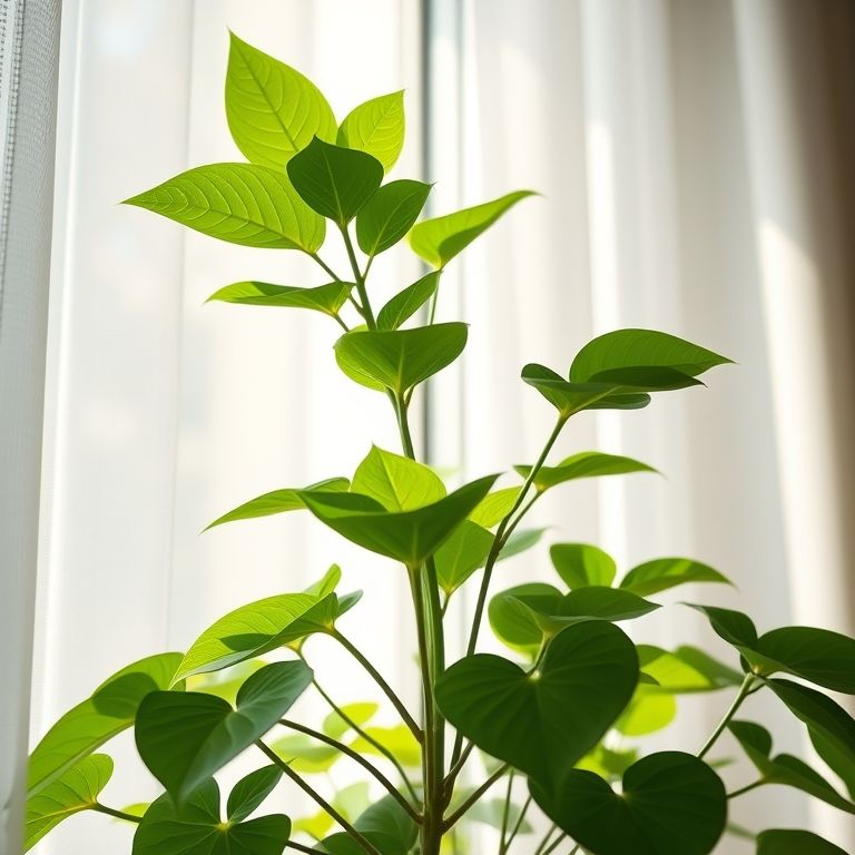 Zamioculca prosperando sob luz indireta perto de uma janela.