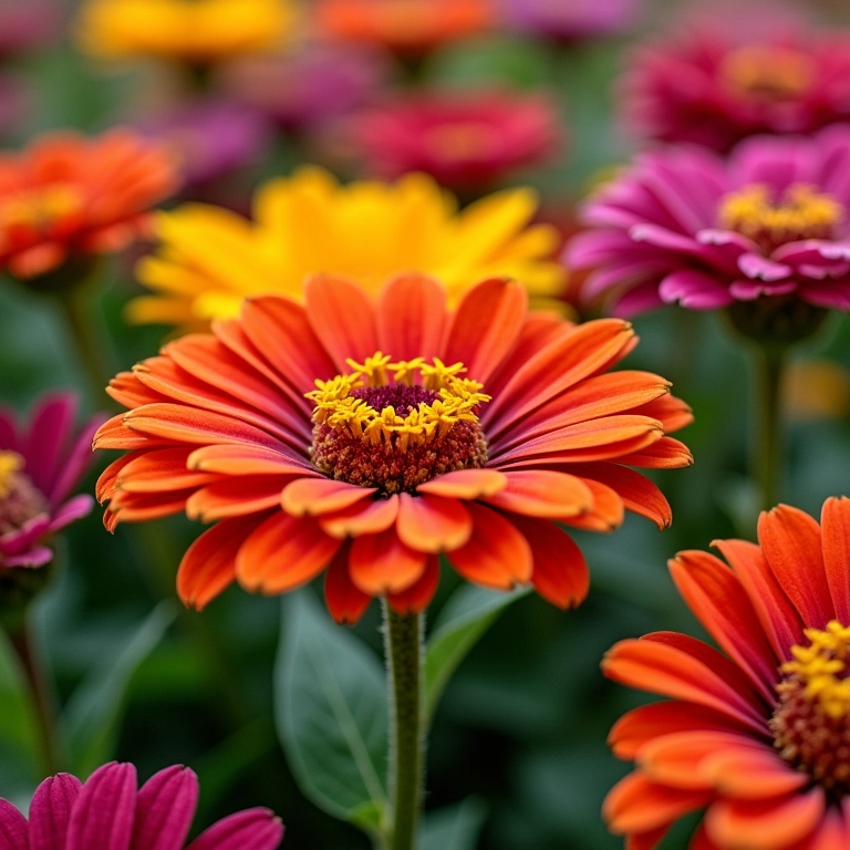 Zínias: flores coloridas e duradouras.