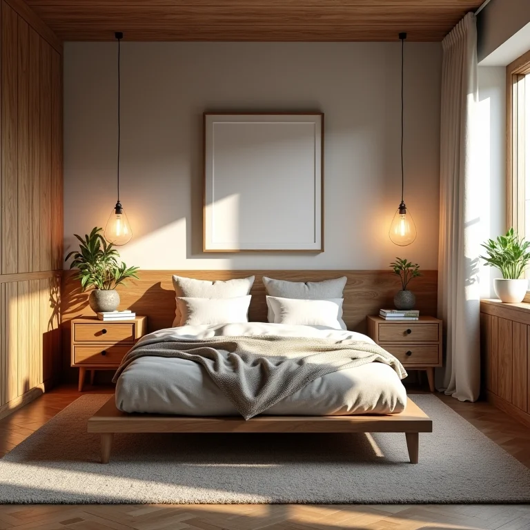 Aconchego e sofisticação com rodapé invertido de madeira