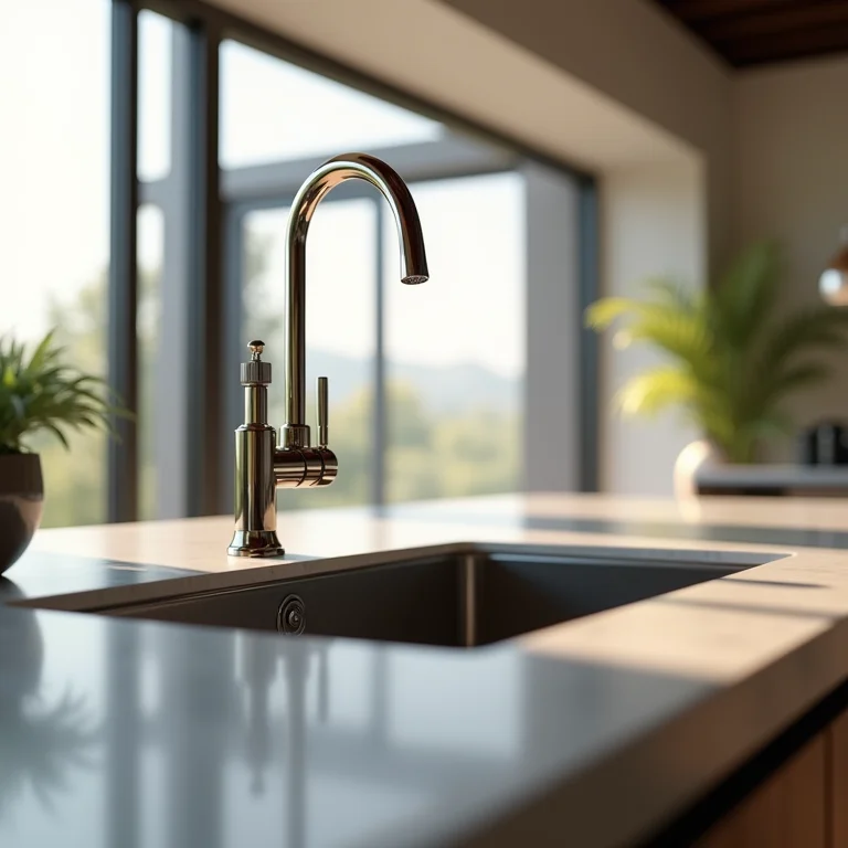 Altura ideal da torneira de parede em uma cozinha moderna