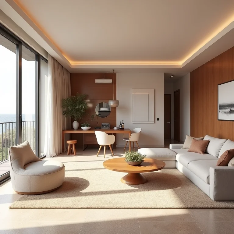 Apartamento studio com espaços bem delimitados