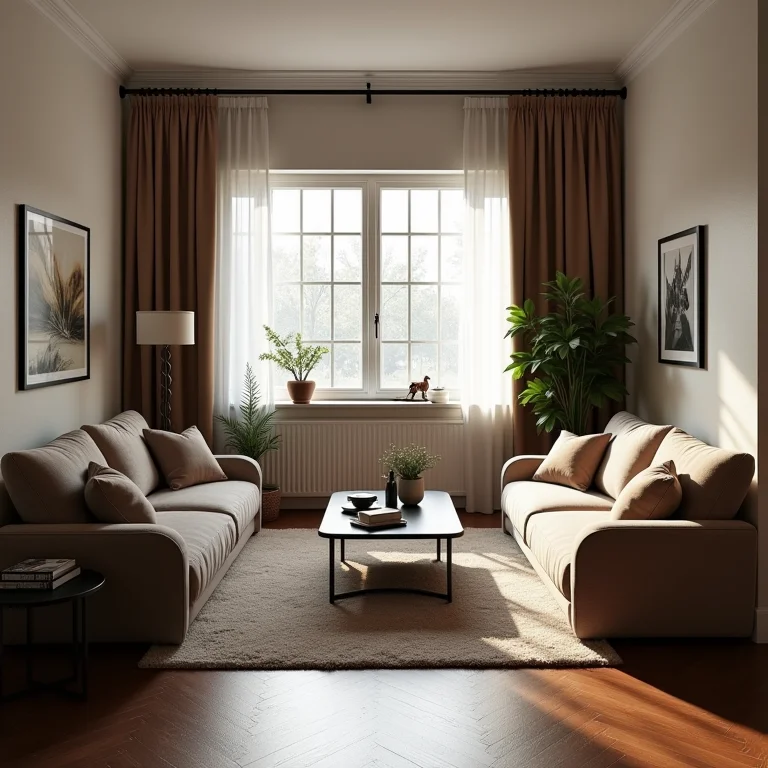 Apartamento studio com excesso de móveis grandes