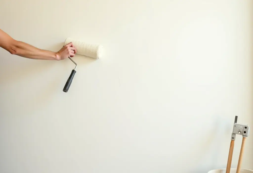 Selador de parede: o segredo para economizar tinta e ter paredes perfeitas Aplicação de selador em parede recém rebocada.