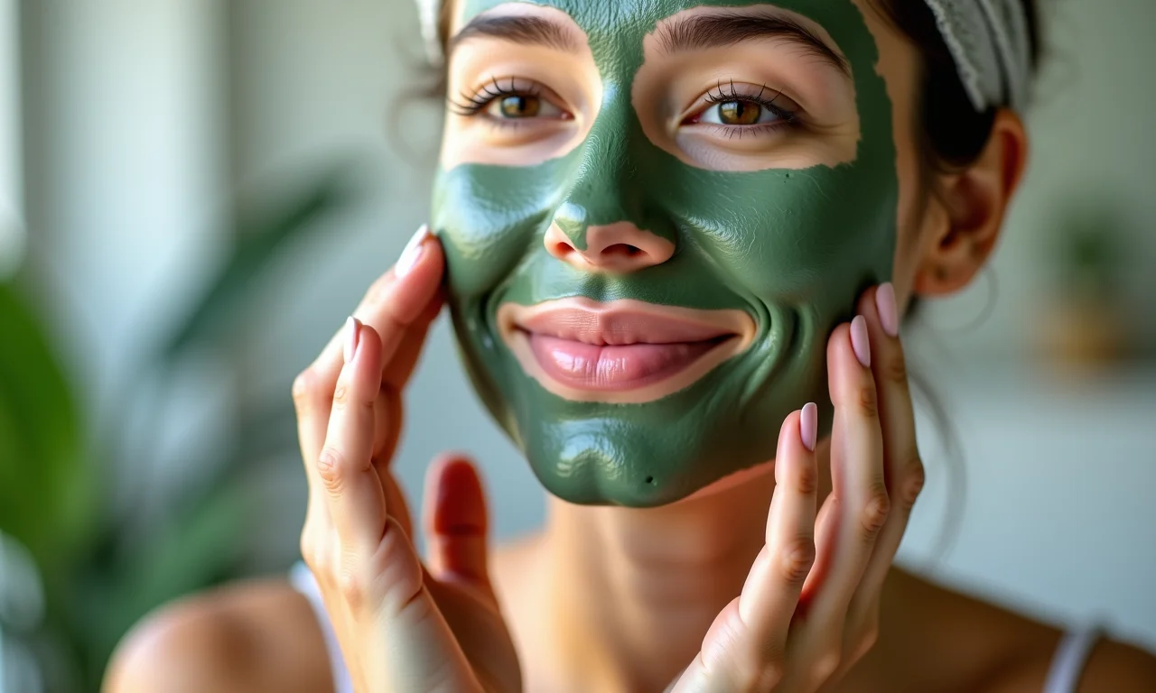 Argila verde com ação detoxificante e antioxidante, protegendo a pele contra radicais livres.