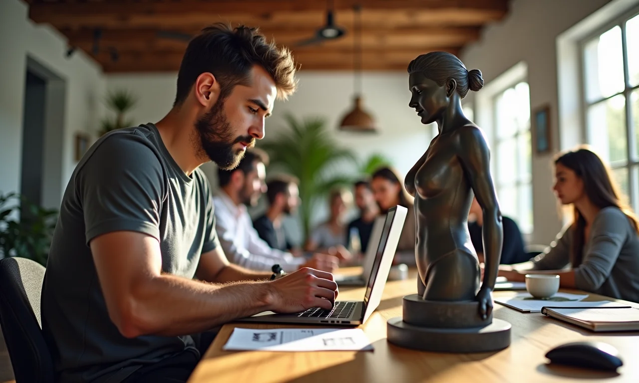 Artista abrindo MEI online em coworking no Brasil.
