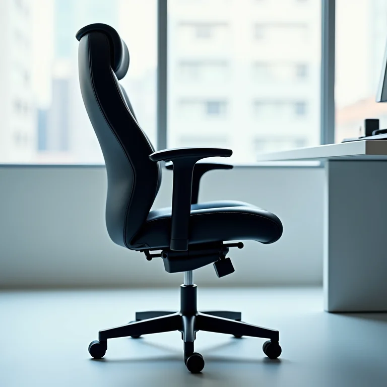 Cadeira de escritório ergonômica com suporte lombar