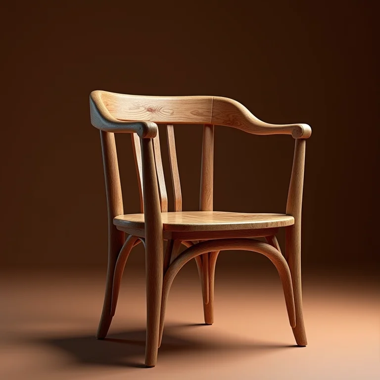 Cadeira de madeira com detalhes intrincados