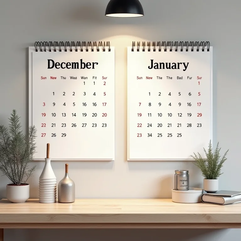 Calendário destacando o melhor momento para reformar um escritório.