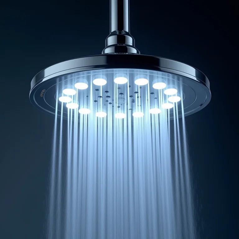 Chuveiro com LED de alta durabilidade.