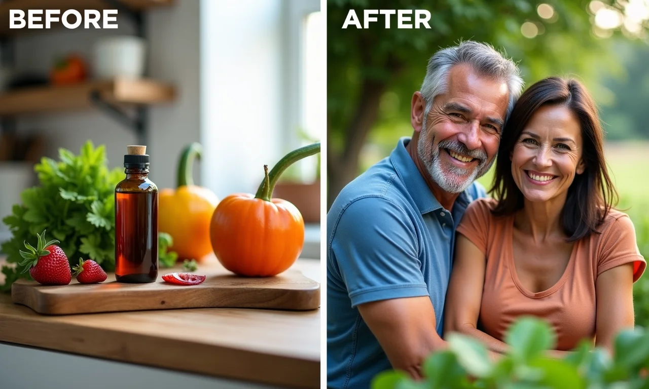 Colagem mostrando antes e depois: características vs benefícios.