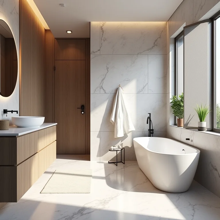 Comparação do tamanho do espaço em diferentes layouts de banheiro.